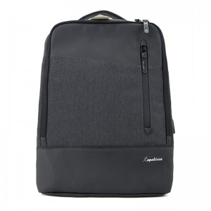 19SA-7840M Ny ankomst PU med nylon Vandtæt laptop rygsæk 15 tommer laptop rygsæk med USB-opladning